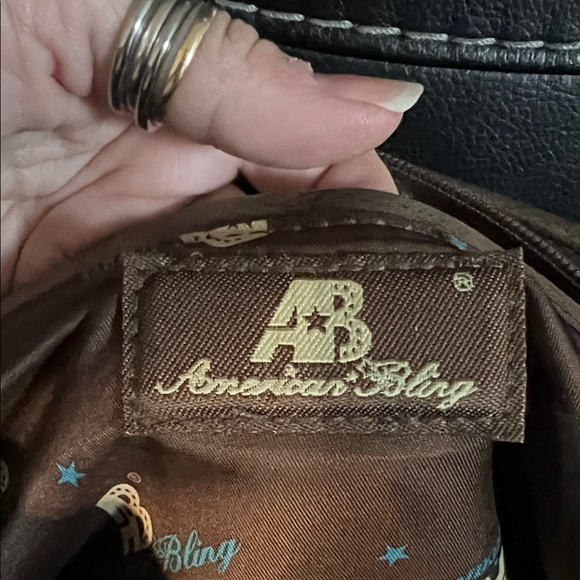 Brown Embroidered Skull Concealed Carry Purse - Picture 2 of 9